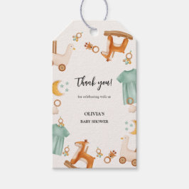 Boho Flicka Clothes Baby Shower Presentetikett