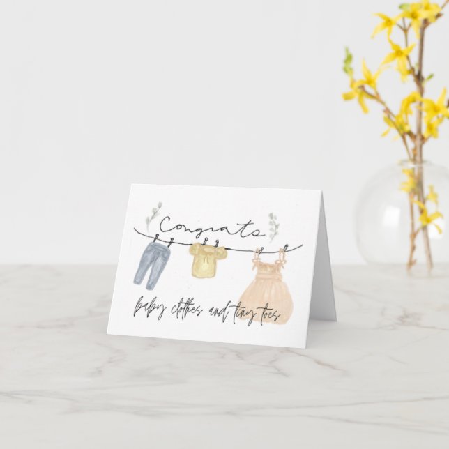 Boho flicka grattiss kort (Gul blomma)