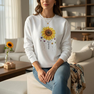 Boho Floral Aunt Sunflower Mother’s Day Gift T Shirt