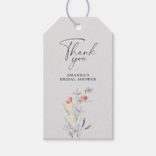 Boho Floral bröllopsfest tack Presentetikett