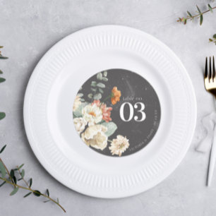 Boho Floral Greenery Bordnummer för bröllop