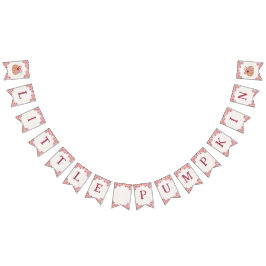 Boho Floral Little Pumpkin Birthday Bunting Banner Vimplar