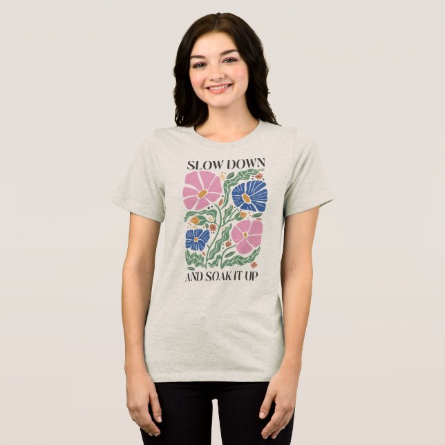 Boho Floral Quotes Tri-Blend Shirt T Shirt (Framsida Full)
