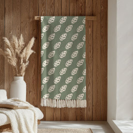 Boho Floral Throw Retro Pastel Cozy Vibes Fleecefilt
