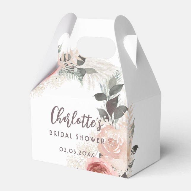 Boho Floral Wedding Box Geschenkschachtel Presentaskar (Framsidan Sidan)