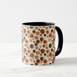 Boho Flow Shapes Mug – Earth Tone Design Mugg