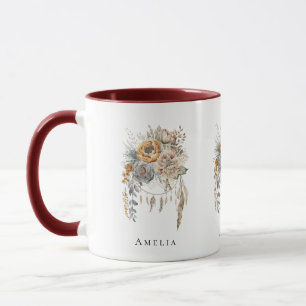 Boho Flower Bouquet och Dreamcatcher Mugg