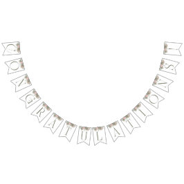 Boho Flower Bunting Flagga Banner