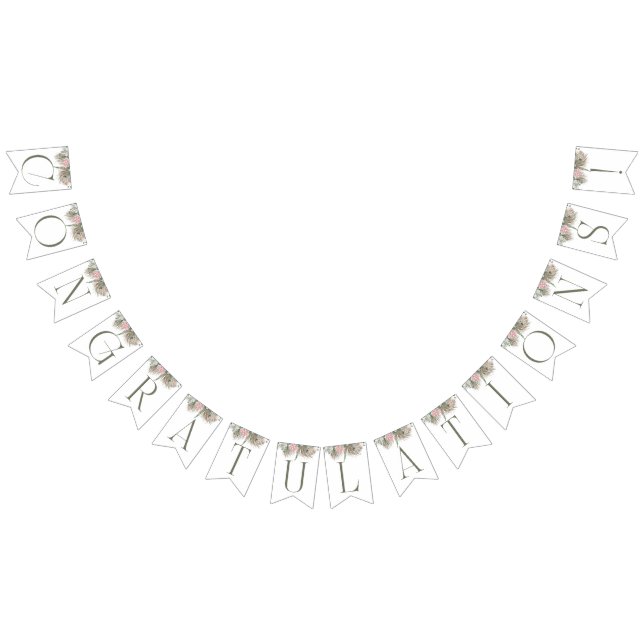 Boho Flower Bunting Flagga Banner (Alla)