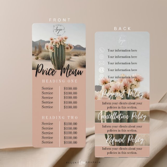 Boho | Flower Cactus | Pris meny | Policy Lakan (Skapare uppladdad)
