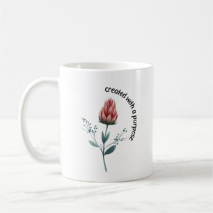 Boho Flower Christian Quote Kaffemugg