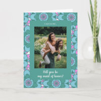 Boho Flower Groovy Photo Brudens sida Frieri