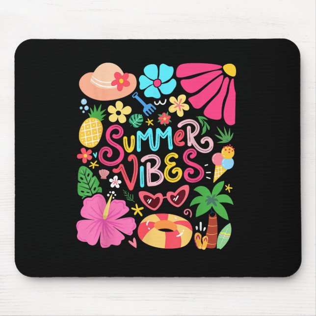 Boho Flower Hej Summer Vibes Funny Beach Life Me Musmatta (Framsidan)