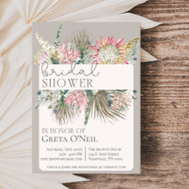 Boho Flower Inbjudningskort för möhippan