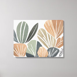 Boho Flower Löv botanical art stil Simple Modern Canvastryck