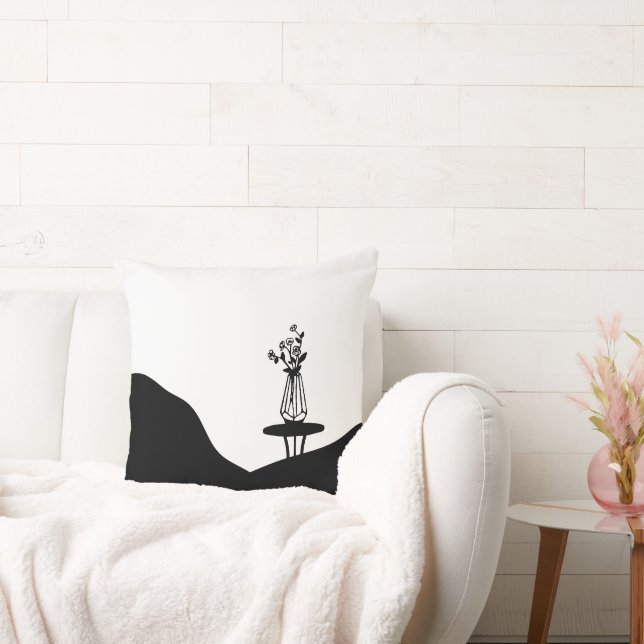 Boho Flower pot on table Kudde (Soffa)