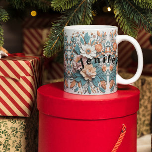 Boho Flowers 3D Mode Coffee Mugg