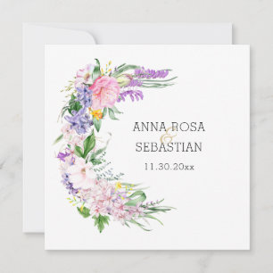 *~* Boho Flowers AR AR12 QR OSA Wedding Investigat Inbjudningar