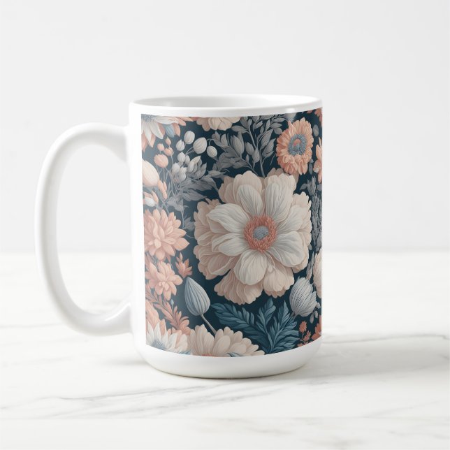 Boho Flowers Design 15 oz Classic Mugg (Vänster)