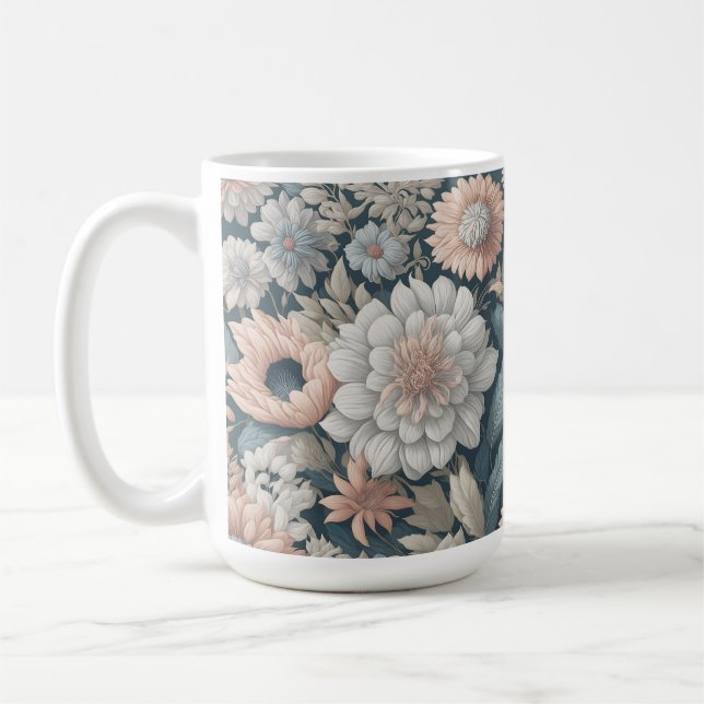 Boho Flowers Design 15 oz Classic Mugg (Vänster)