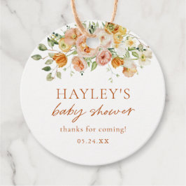 Boho Flowers Girl Baby Shower Tack Gåvor Etiketter