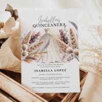 Boho Flowers & Glittery Princess Dress Quinceanera