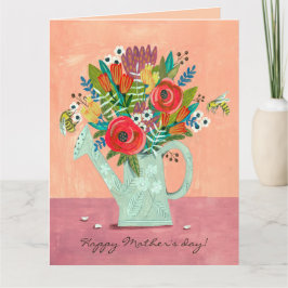 Boho Flowers illustration Kort