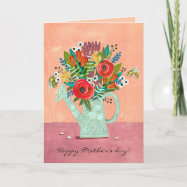 Boho Flowers illustration Kort