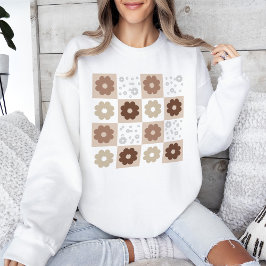 Boho Flowers Kontrollerad Mönster T Shirt