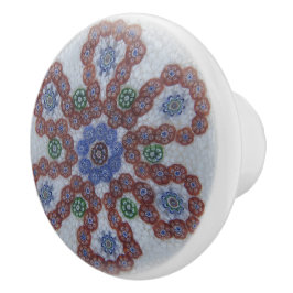 Boho Flowers Victorian Red Blue Knopp