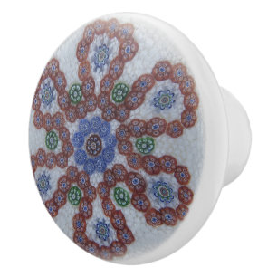 Boho Flowers Victorian Red Blue Knopp