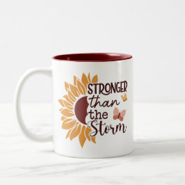 Boho Flowers WildblommBible Verse Två-Tonad Mugg