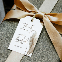 Boho Fluffig Pampasgräs Bröllopsdusch Tack Kort