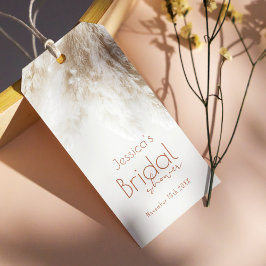 Boho Fluffig Pampasgräs Bröllopsfest Tack Presentetikett