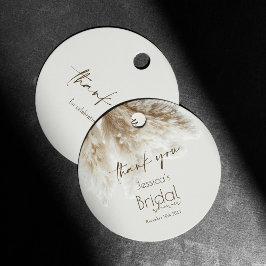 Boho Fluffy Pampas Grass Möhippa Tack Gåvor Etiketter