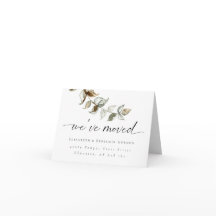 Boho Flytta Announcement Minimal Script Elegant