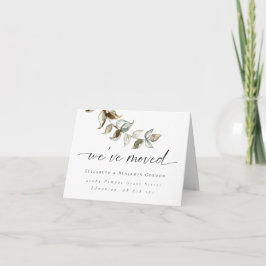 Boho Flytta Announcement Minimal Script Elegant Meddelande