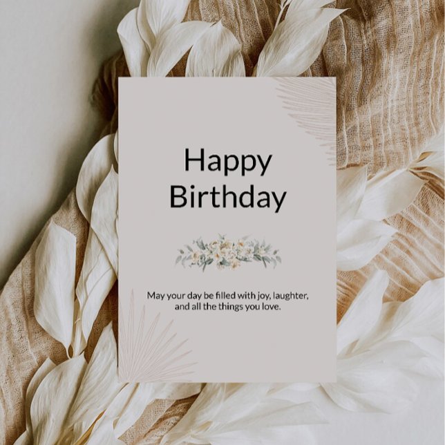Boho födelsedagskort  inbjudningar (Boho Happy Birthday Card)