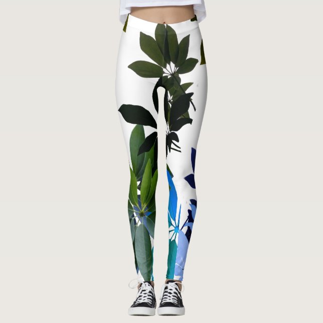 Boho Foliage Art Leggings (Framsida)