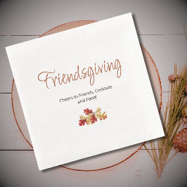 Boho Foliage Friendsgiving Modern Thanksgiving Pappersservett