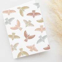 Boho Folk Art Bird Mönster Blank
