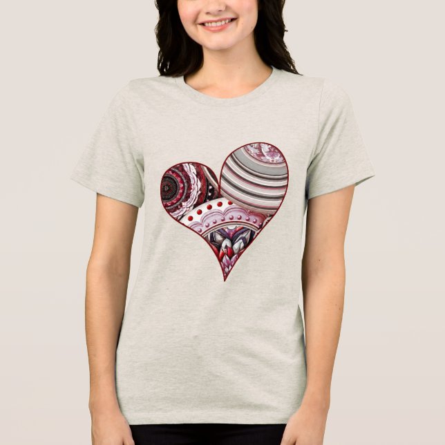 Boho Folk Art Blomma T Shirt (Framsida)