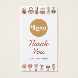 boho folk art blommor paket infoga visitkort