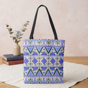 Boho Folk Art Totebag Tygkasse