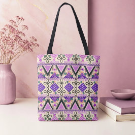 Boho Folk Art Totebag Tygkasse