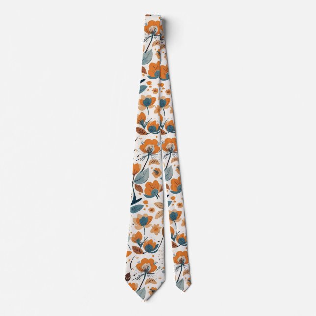 Boho Folk Art Wildflower Meadow Rust Teal Floral Slips (Framsida)