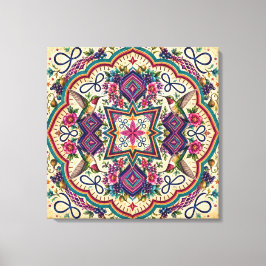 Boho Folk Väggkonst Canvastryck