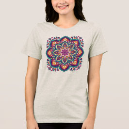 Boho Folkkonst Blomma T Shirt