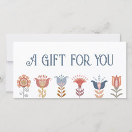 boho folkkonst blommor presentkort