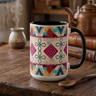 Boho folkkonst  Två-Tonad mugg